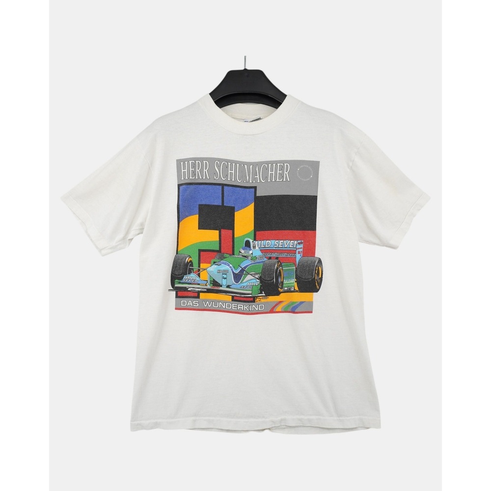 Vintage‎ Michael Schumacher F1 Racing T-Shirt Men's L Single Stitch All Sport